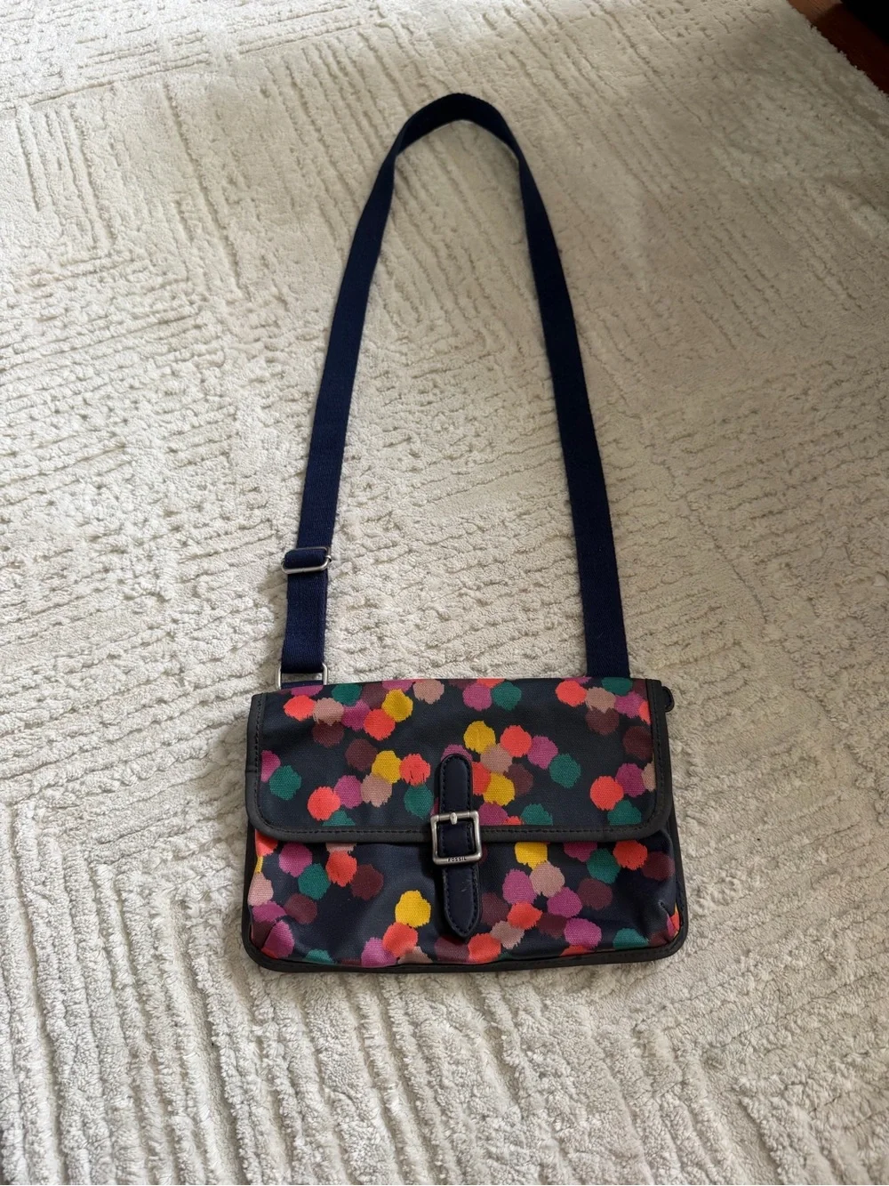 Fossil Multicolor Dot Crossbody Shoulder Bag